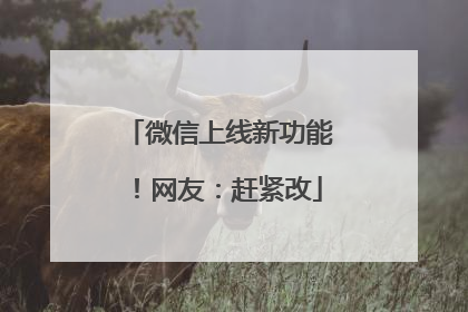 微信上线新功能！网友：赶紧改