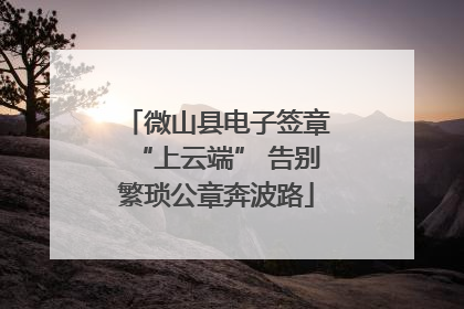微山县电子签章“上云端” 告别繁琐公章奔波路