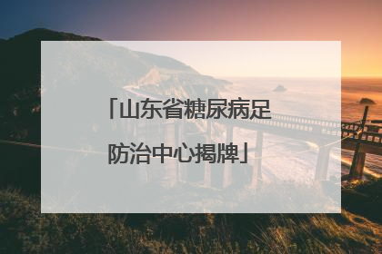 山东省糖尿病足防治中心揭牌