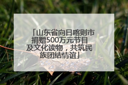 山东省向日喀则市捐赠500万元节目及文化读物，共筑民族团结情谊