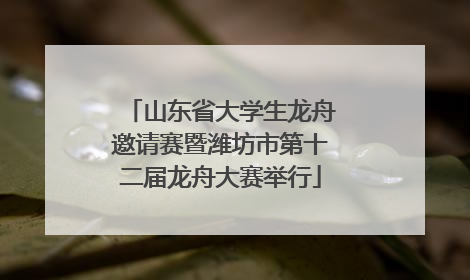山东省大学生龙舟邀请赛暨潍坊市第十二届龙舟大赛举行