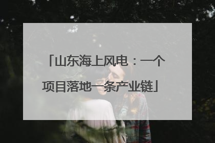 山东海上风电：一个项目落地一条产业链