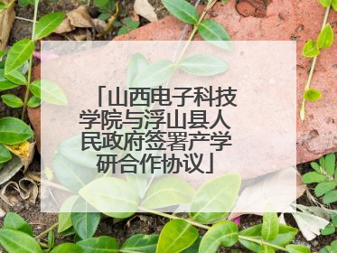 山西电子科技学院与浮山县人民政府签署产学研合作协议