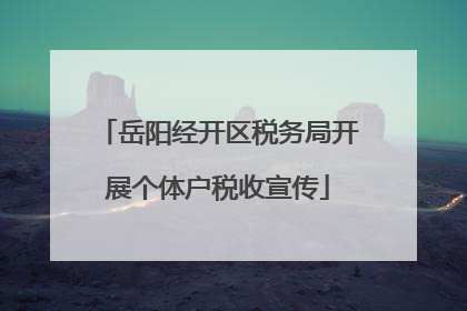 岳阳经开区税务局开展个体户税收宣传