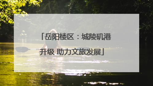 岳阳楼区：城陵矶港升级 助力文旅发展