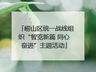 崂山区统一战线组织“智览新篇 同心奋进”主题活动