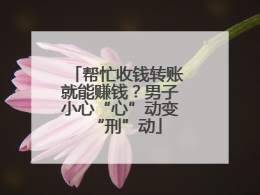 帮忙收钱转账就能赚钱？男子小心“心”动变“刑”动