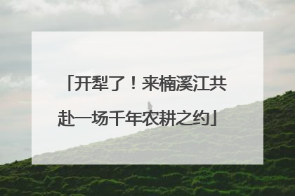开犁了！来楠溪江共赴一场千年农耕之约