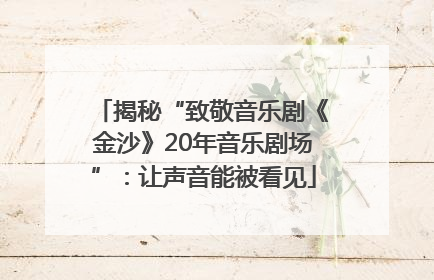 揭秘“致敬音乐剧《金沙》20年音乐剧场”：让声音能被看见