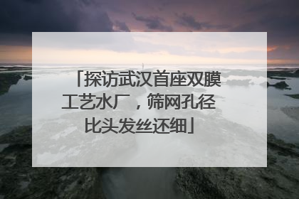 探访武汉首座双膜工艺水厂，筛网孔径比头发丝还细