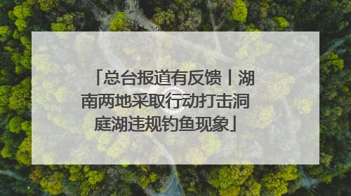 总台报道有反馈丨湖南两地采取行动打击洞庭湖违规钓鱼现象