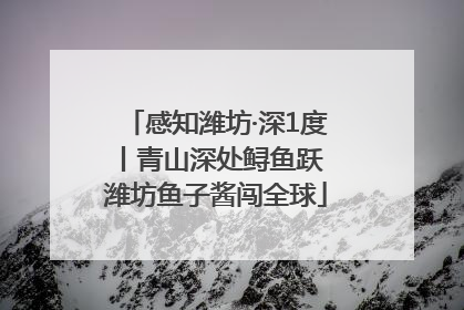 感知潍坊·深1度丨青山深处鲟鱼跃 潍坊鱼子酱闯全球