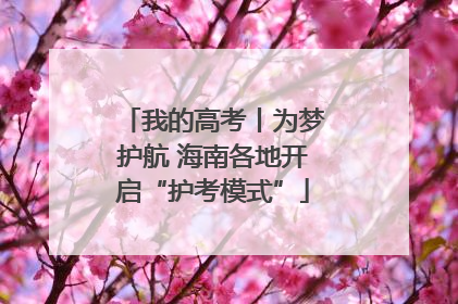 我的高考丨为梦护航 海南各地开启“护考模式”