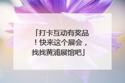 打卡互动有奖品！快来这个展会，找找黄浦展馆吧