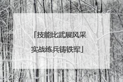 技能比武展风采 实战练兵铸铁军