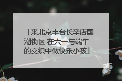 来北京丰台长辛店国潮街区 在六一与端午的交织中做快乐小孩