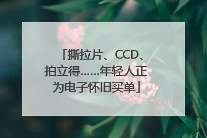 撕拉片、CCD、拍立得……年轻人正为电子怀旧买单