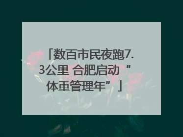 数百市民夜跑7.3公里 合肥启动“体重管理年”