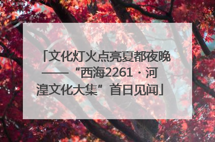 文化灯火点亮夏都夜晚——“西海2261・河湟文化大集”首日见闻
