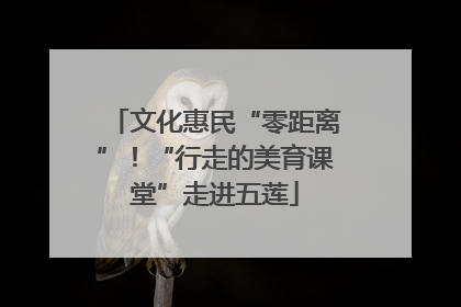 文化惠民“零距离”！“行走的美育课堂”走进五莲