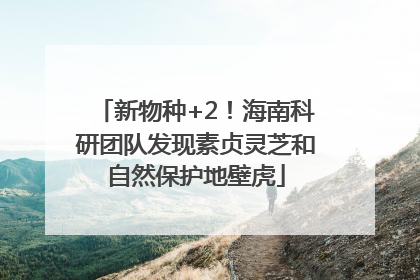 新物种+2！海南科研团队发现素贞灵芝和自然保护地壁虎