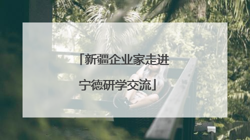 新疆企业家走进宁德研学交流