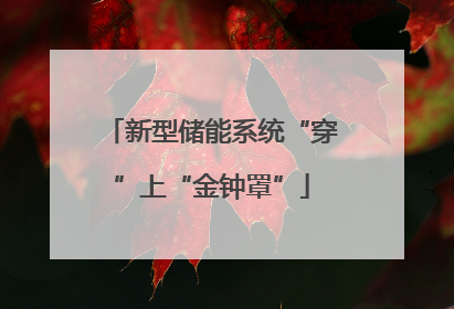 新型储能系统“穿”上“金钟罩”