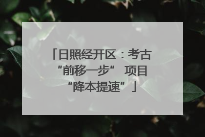 日照经开区：考古“前移一步” 项目“降本提速”