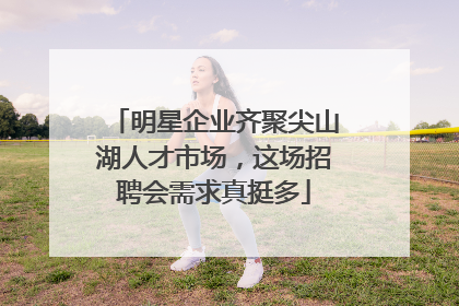 明星企业齐聚尖山湖人才市场，这场招聘会需求真挺多