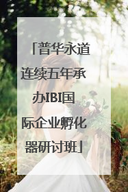 普华永道连续五年承办IBI国际企业孵化器研讨班