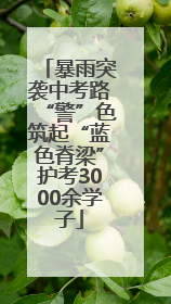 暴雨突袭中考路“警”色筑起“蓝色脊梁”护考3000余学子