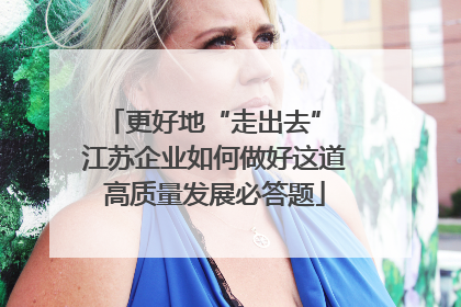 更好地“走出去” 江苏企业如何做好这道高质量发展必答题