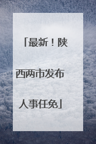 最新！陕西两市发布人事任免