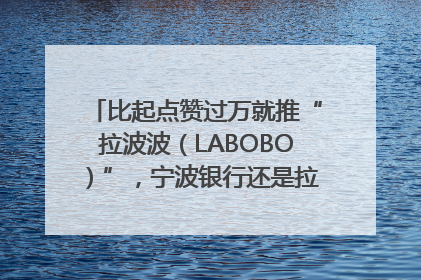 比起点赞过万就推“拉波波（LABOBO）”，宁波银行还是拉业绩吧｜财经辣评