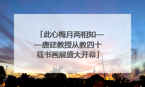 此心梅月两相知——唐建教授从教四十载书画展盛大开幕