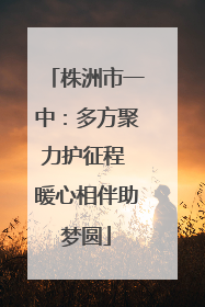 株洲市一中：多方聚力护征程 暖心相伴助梦圆