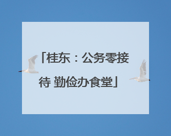桂东：公务零接待 勤俭办食堂