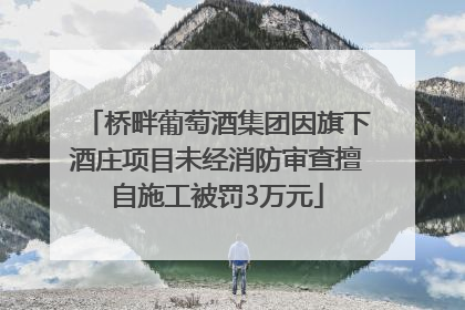 桥畔葡萄酒集团因旗下酒庄项目未经消防审查擅自施工被罚3万元