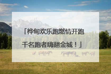 桦甸欢乐跑燃情开跑 千名跑者嗨翻金城！