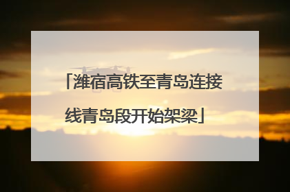 潍宿高铁至青岛连接线青岛段开始架梁