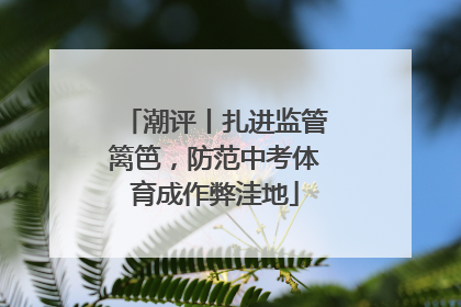 潮评丨扎进监管篱笆，防范中考体育成作弊洼地
