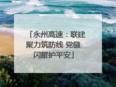 永州高速：联建聚力筑防线 党徽闪耀护平安