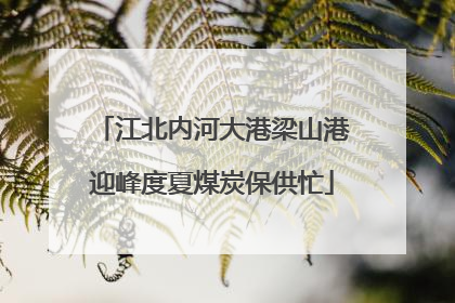 江北内河大港梁山港迎峰度夏煤炭保供忙