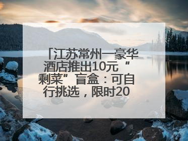 江苏常州一豪华酒店推出10元“剩菜”盲盒：可自行挑选，限时20分钟，仅限外带