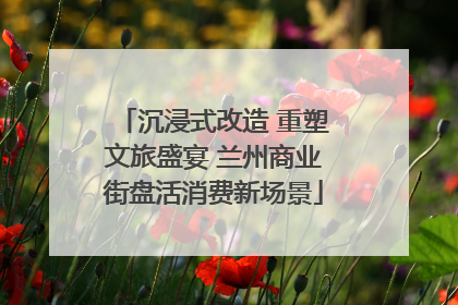 沉浸式改造 重塑文旅盛宴 兰州商业街盘活消费新场景