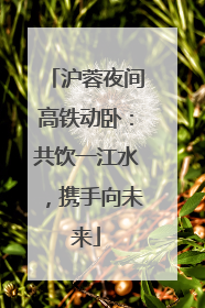 沪蓉夜间高铁动卧：共饮一江水，携手向未来