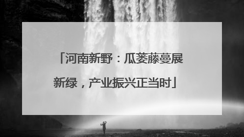 河南新野：瓜蒌藤蔓展新绿，产业振兴正当时