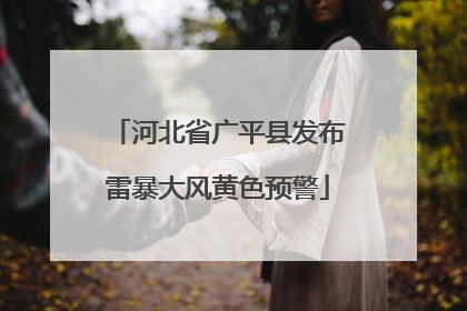河北省广平县发布雷暴大风黄色预警