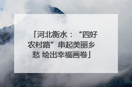 河北衡水：“四好农村路”串起美丽乡愁 绘出幸福画卷