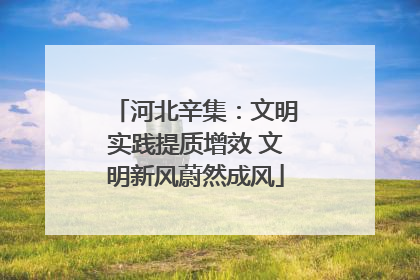 河北辛集：文明实践提质增效 文明新风蔚然成风